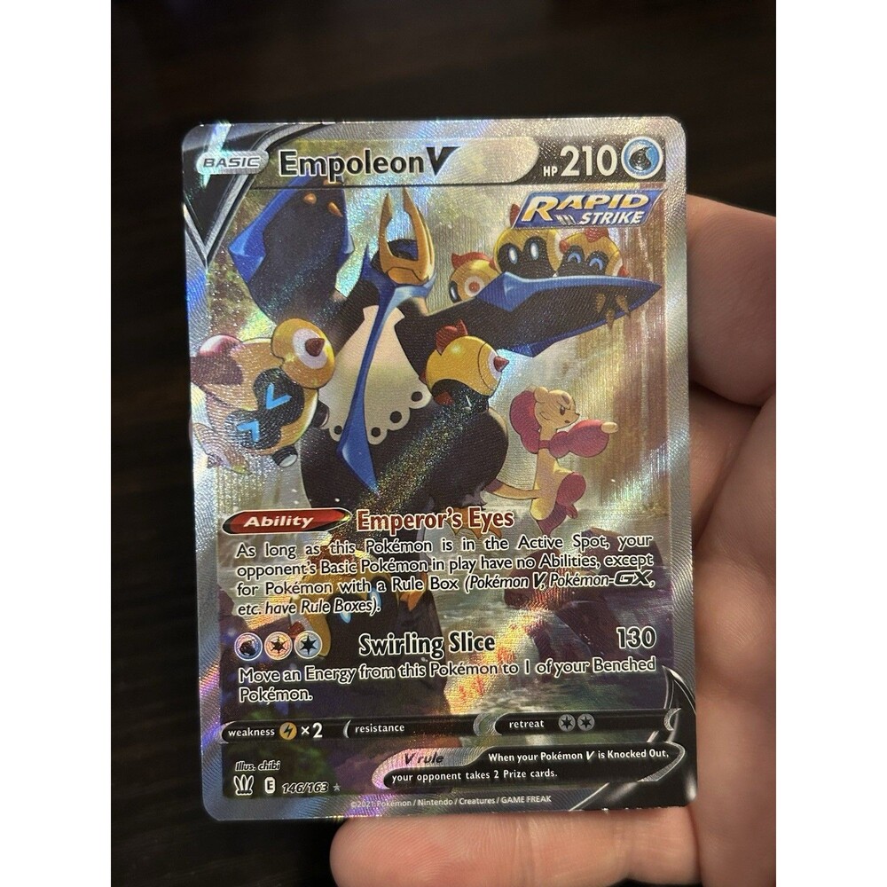 Pokemon Empoleon V 146/163 Swsh05 Battle Styles Alt Full Art Holo Rapid Strike